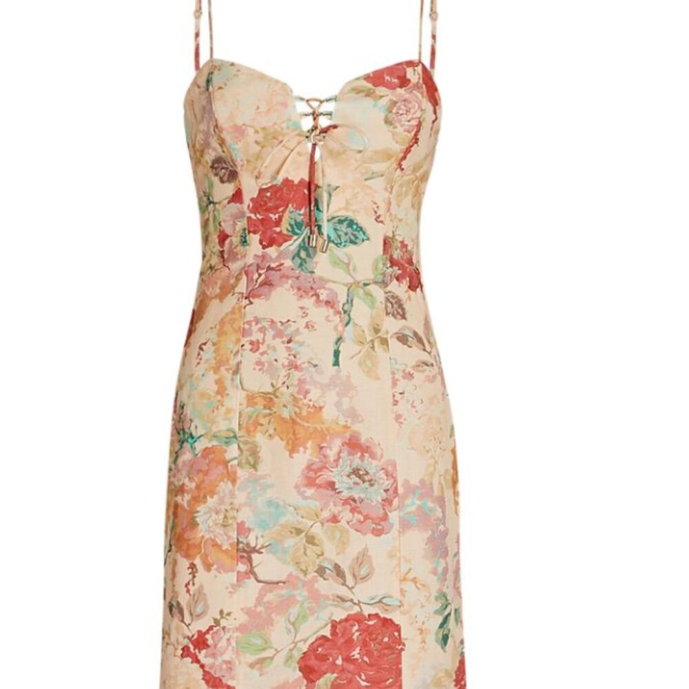 Significant Other Salvador floral linen-blend midi dress